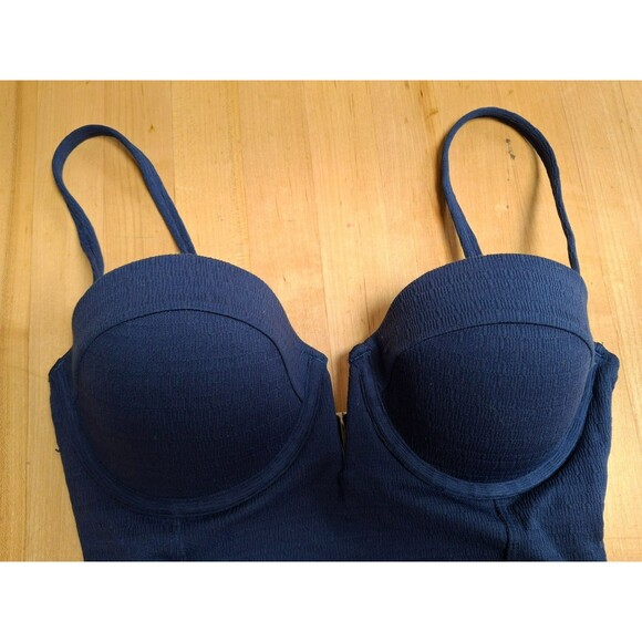 Cupshe One Piece Swimsuit Tummy Control New Size XS Navy Blue New With Tags - Picture 3 of 8